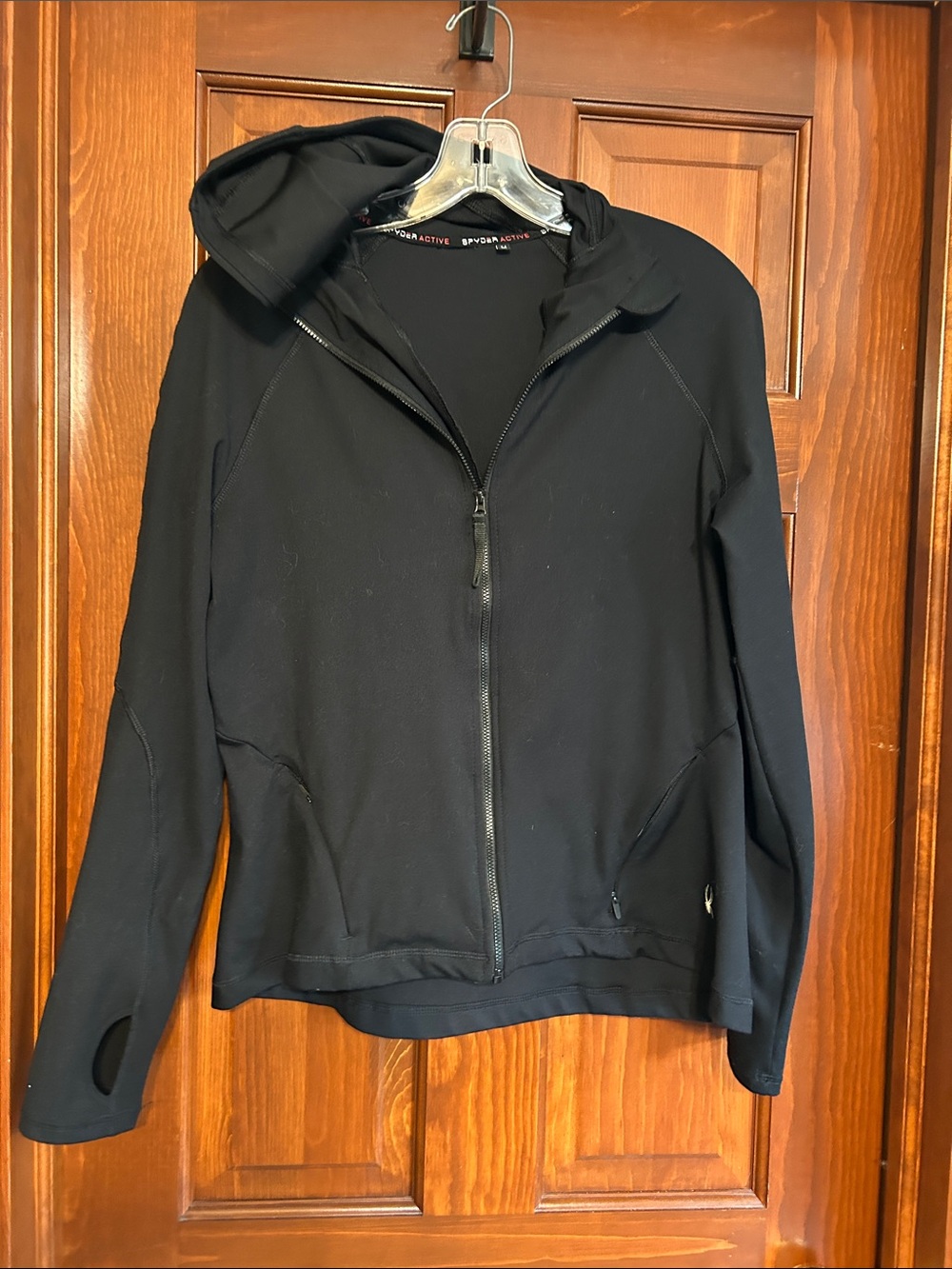 Spyder Black Hooded Zip-Front Women's Jacket
